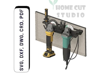 Angle Grinder Pegboard Rack, 16 Inch, Metal Cut Files (Digital Download)