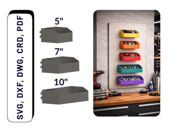 Pegboard Storage Box Cut Files • 5", 7", 10", 1.5 mm Steel (Digital Download)