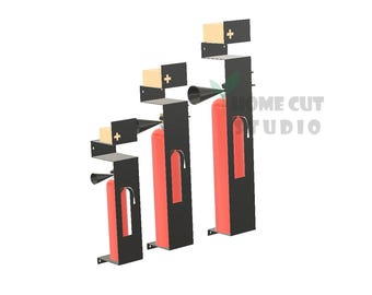 Wall Fire Extinguisher & First Aid Shelf Template: Laser Cut CNC Plans (Digital Download)