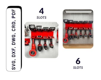 Milwaukee Battery Storage Rack, 4 and 6 Slot Wall Holder, Steel (Digital Download)