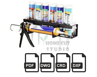 Caulking Gun & Glue Tube Wall Holder Template (Digital Download)
