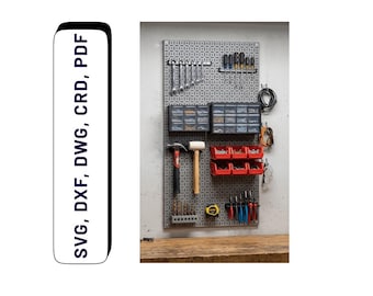 Metal Pegboard Organizer Panel, 16×32" Wall Organizer, 1.5 mm Steel (Digital Download)