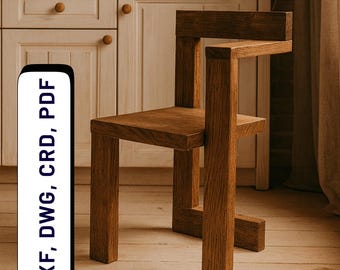 Simple Chair Design Plans, 870×500×430 mm, Template