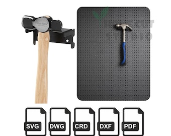 Pegboard Hammer Holder Metal Files, CNC Laser Cut DXF SVG (Digital Download)