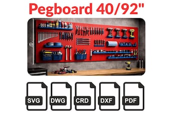 Metal Pegboard Panel Cut Files, 40×92" Wall Organizer, 1.5 mm Steel (Digital Download)