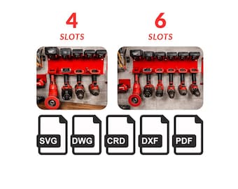 Milwaukee Battery Wall Holder, 4 and 6 Slots, Steel (Digital Download)