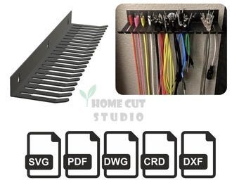 Wall Cable Organizer Cut Files,  20 Slots: Laser Cut Template (Digital Download)