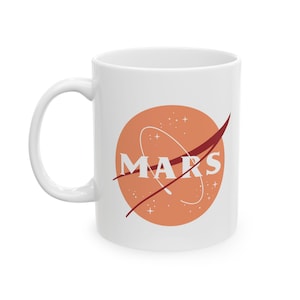 Taza con el logotipo de la NASA en Marte, taza de café para exploración espacial