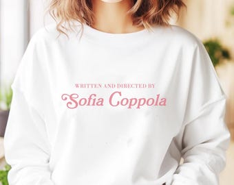 Geschreven en geregisseerd door Sofia Coppola, uniseks sweatshirt met ronde hals, filmfanshirt, film, Sophia Copola, Lost in Translation, Y2K, 3 kleuren