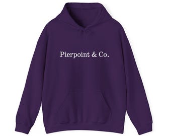 Industrie-tv-programma, Pierpoint & Co, hoodie, sweater met capuchon, uniseks zware mix, Eric Tao, Harper Stern, Henry Muck, Yasmin, 3 kleuren