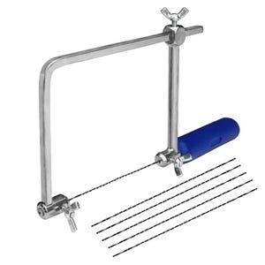 Mini-Handsäge, 100 mm, Spiralklinge, ergonomischer Griff für präzises gebogenes Schneiden von Kunststoff, Holz, Metall, manuelles Handwerkzeug