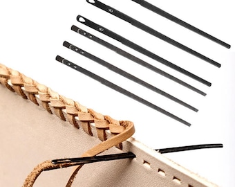 Double Hole Leather Lacing Needles: Hand Sewing Craft Tool Set