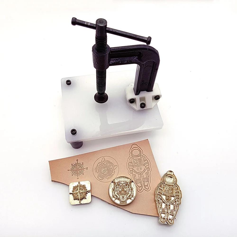 Cold Press Emboss Leather Cold Press Stamp Embossing Tool, Heavy-duty Manual Embossing ...