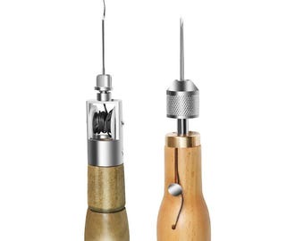 Leder-Nähset Handnäh-Stitching Punch Stitcher Awl Repair Kit für Leder-Bastel we Leder-Nähset Handnäh-Stitching Punch Stitcher Awl Repair Kit für Leder-Bastel we
