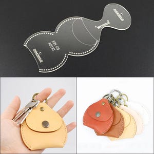 Acrylic Key Wallet Template, Leather Coin Purse Pattern, DIY Craft - Etsy