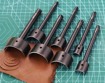 Half-Round Leather Cutter Punch, Arc shaped End Steel, for DIY Leathercraft Project, Accurate Shaping, Belt Strap, Widely Use Cutting Supply