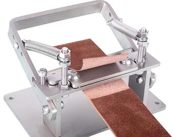 Leather Splitter Machine, Stainless Steel Body, Adjustable Thickness, for Stripping & Thinning Belts, Straps, Wallets, DIY Craft Projects