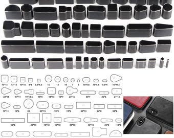 Leather Punch Cutter, 24-55pcs, Mixed Shaped Hollow Punching Tool, Sharp for DIY Leathercraft, Belt, Bags, Jewelry Slicer, Molding Supplies