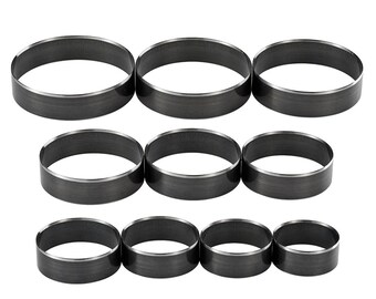 Leather Round Die Cutter, 10pcs, 55-100mm, Hollow Carbon Steel, for Leathercraft Uniform Cuts, Rubber, Plastic, Fabric, Leathercraft Molder