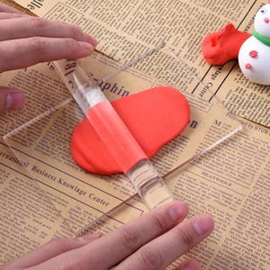 Clay Press Board and Stick, 1/2pcs, Transparent Acrylic, for DIY Craft, Pottery Molding Tool, Handmade Ceramic Accessories