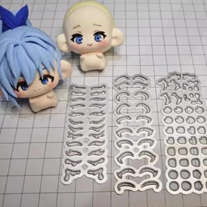 Molde de silicona para cara/ojos de arcilla, ultraligero, 3/5 piezas, para proyectos de manualidades, modelado de cerámica, figurita pequeña, herramienta de fundición.