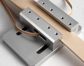 Leather Edge Trimmer Machine, Heavy-Duty Aluminum Alloy Desktop Strap Beveler Tool for DIY Belt, Bags, Wallet Making, Leathercraft Project