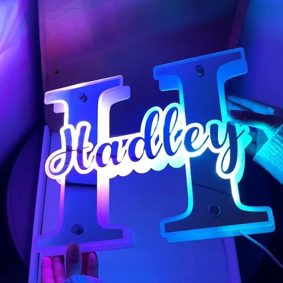 Custom Name Neon LED | Personalized Alphabet Table Lamp | Night Light ...