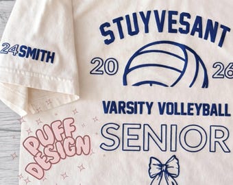 Personalized Senior Night Volleyball Shirt. Varsity Volleyball Senior Tee. Custom Name Number. Graduation Gift. Class of 2026.
