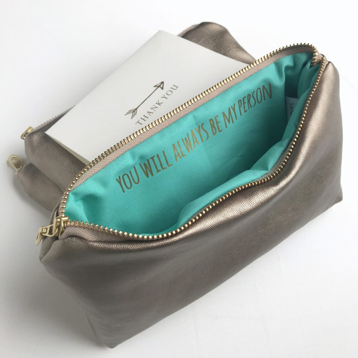 Vegan Leather Makeup Bag Bridesmaid Clutch Bag Gifts for Etsy