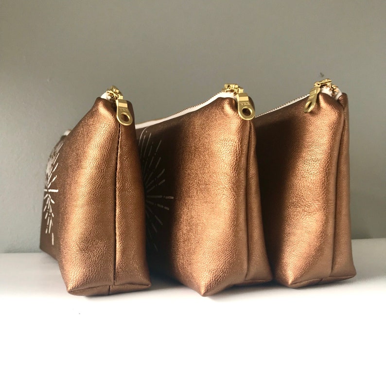 Personalized Rose Pink Makeup Bag Leather Alternative Bag Etsy