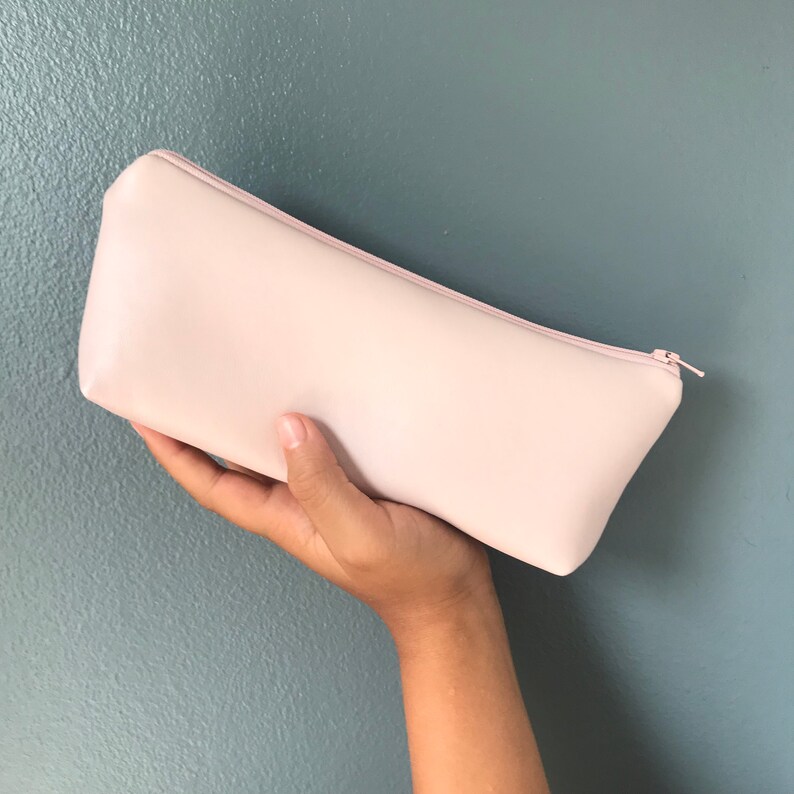 Soft Chestnut Vegan Leather Pencil Pouch Motivational Gift For Her Show Them What You/'re Made Of Back To School Gift Secret Message