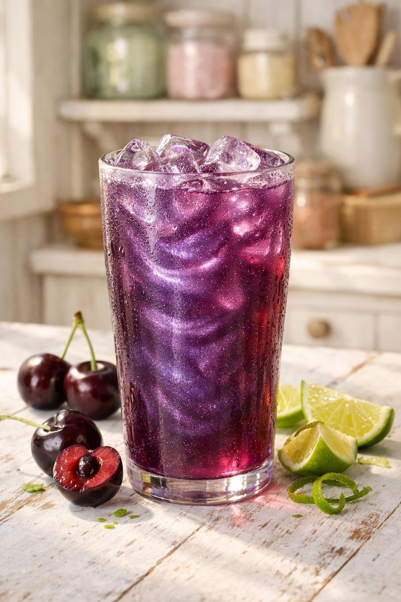 Nightshade Loaded Tea – Black Cherry Lime Instant Energy Drink Mix | Fantasy Instant Tea Powder | Green Tea image 1