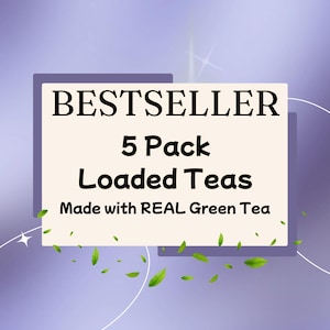 Loaded Tea 5-Pack | Zero Sugar Vitamin Energy Drink Mix | Bestseller Potion Bundle – Instant Hydration Mix - Green tea