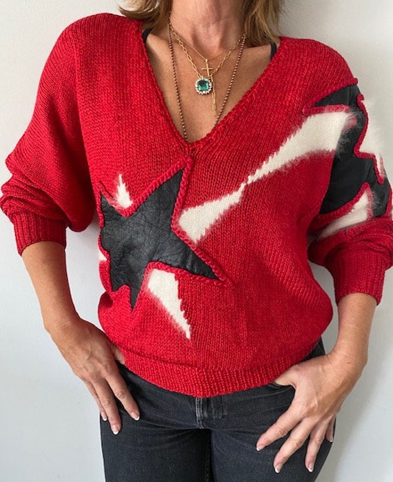 80's Jena-lis Sweater, with Angora Trim