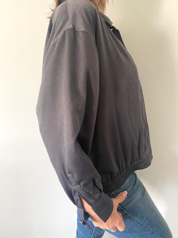 80's Jaeger Grey Bomber Jacket - image 2