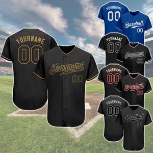 Baseball Number Team Jersey Player - Personalized Name Custom Sports Uniform, Baseball Fan Gift Game Day Shirt