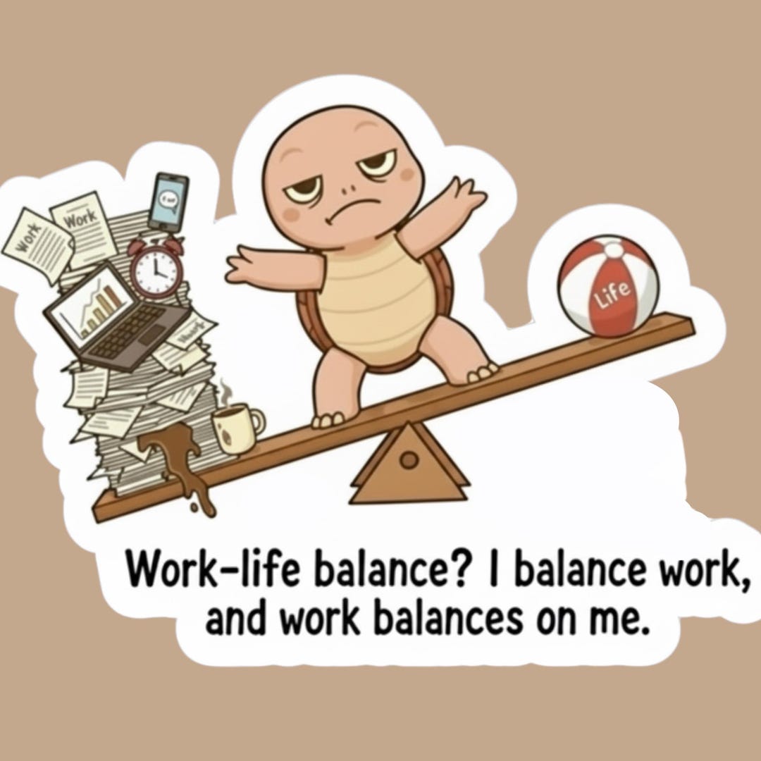 Funny Turtle Boss Vinyl Sticker: Work-life Balance Humor - Etsy