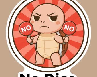 No Dice – Funny Turtle Office Meme Vinyl Sticker | Office Humor – TurtleBossStudio