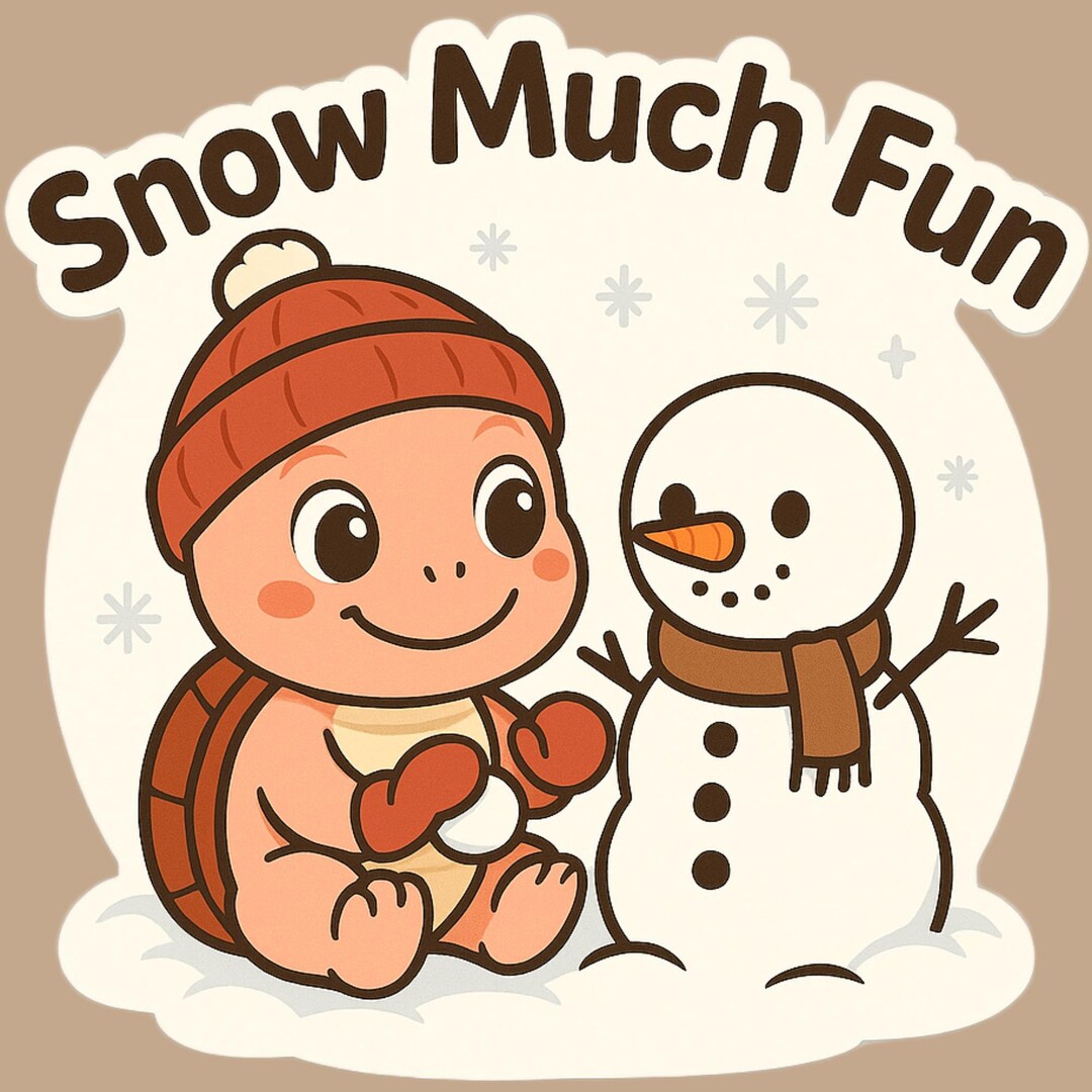 Winter Turtle Snowman Vinyl Sticker: Laptop or Tumbler Decal - Etsy