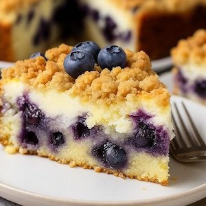 Blueberry Cream Cheese Coffee Cake Recipe – Instant Download