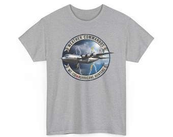 WC-130 Hurricane Hunter T-shirt, Weather Recon Aircraft Tee, Storm Chaser Gift, Aviation Enthusiast Shirt, Military Plane Graphic Tee