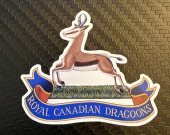 Canadian Forces Sticker - The Royal Canadian Dragoons (2.25"H x 2.7"W)