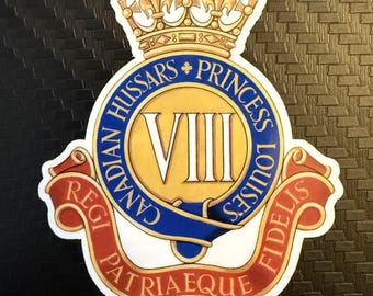 Canadian Forces Sticker - 8th Canadian Hussars (2.25"H x 2.02"W)