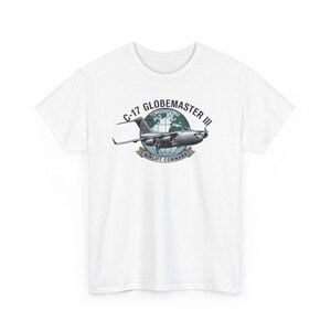 C-17 Globemaster III T-shirt, Airlift Command Military Plane Tee, Air Force Cargo Aircraft Shirt, Aviation Enthusiast Gift Apparel image 2