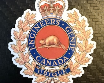 Canadian Forces Sticker - Engineers (2.25"H x 2.06"W)