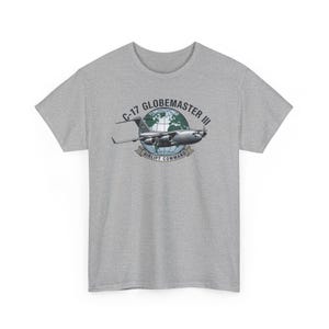 C-17 Globemaster III T-shirt, Airlift Command Military Plane Tee, Air Force Cargo Aircraft Shirt, Aviation Enthusiast Gift Apparel image 1