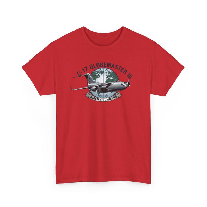 C-17 Globemaster III T-shirt, Airlift Command Military Plane Tee, Air Force Cargo Aircraft Shirt, Aviation Enthusiast Gift Apparel image 11
