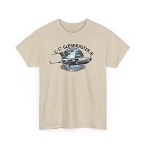 C-17 Globemaster III T-shirt, Airlift Command Military Plane Tee, Air Force Cargo Aircraft Shirt, Aviation Enthusiast Gift Apparel image 4