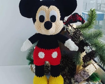 Crochet Mouse Amigurumi, Nursery Decor, Soft Toddler Plush, Cartoon Kawaii Mouse