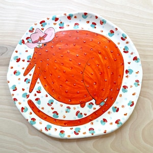 XL Cowgirl Kitty Platter